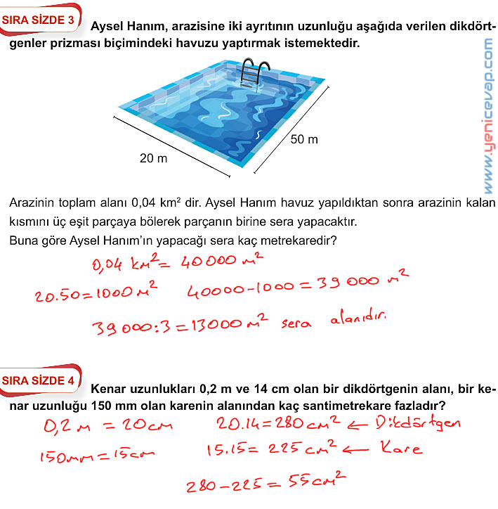 6. Sınıf Matematik Kitabı Sayfa 234 236 237 240 241 Cevapları Meb