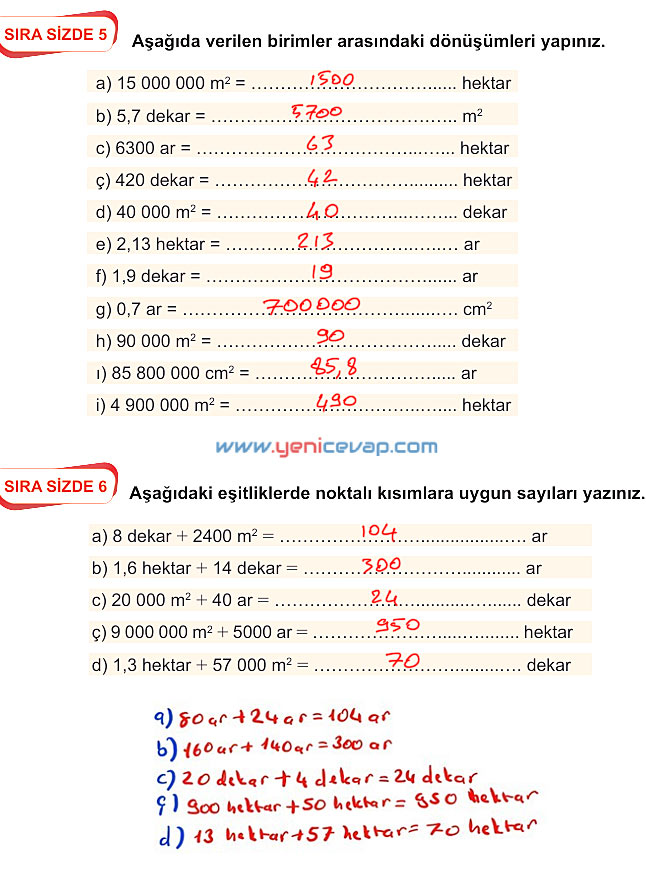 6. Sınıf Matematik Kitabı Sayfa 243 244 245 246 247 Cevapları Meb