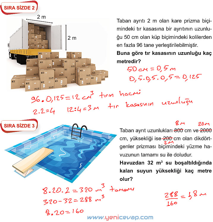 6. Sınıf Matematik Kitabı Sayfa 287 288 290 291 292 Cevapları Meb