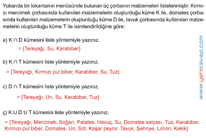 6. Sınıf Matematik Kitabı Sayfa 64 65 69 70 71 Cevapları Meb