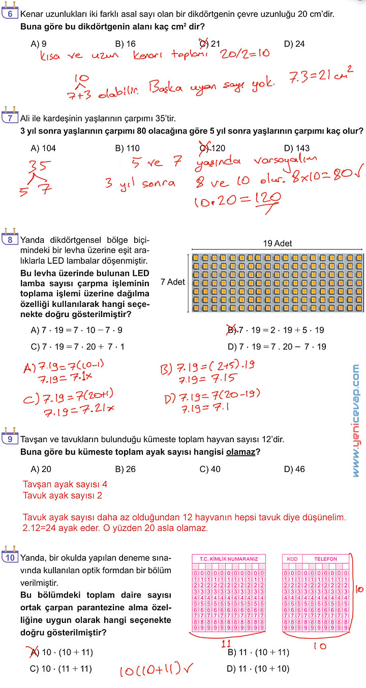 6. Sınıf Matematik Kitabı Sayfa 72 73 74 75 79 Cevapları Meb