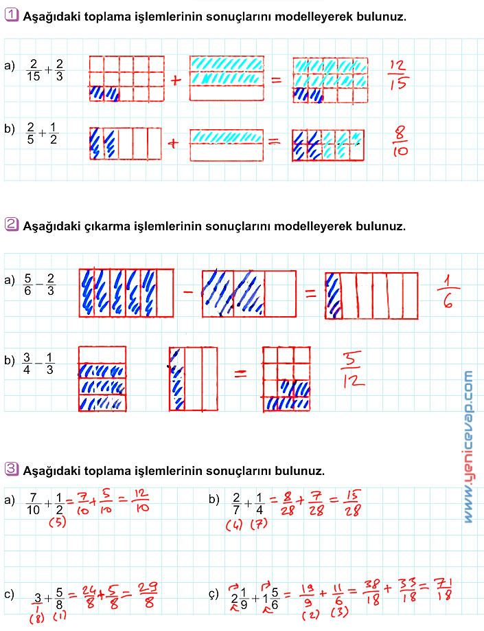 6. Sınıf Matematik Kitabı Sayfa 97 98 99 101 103 Cevapları Meb