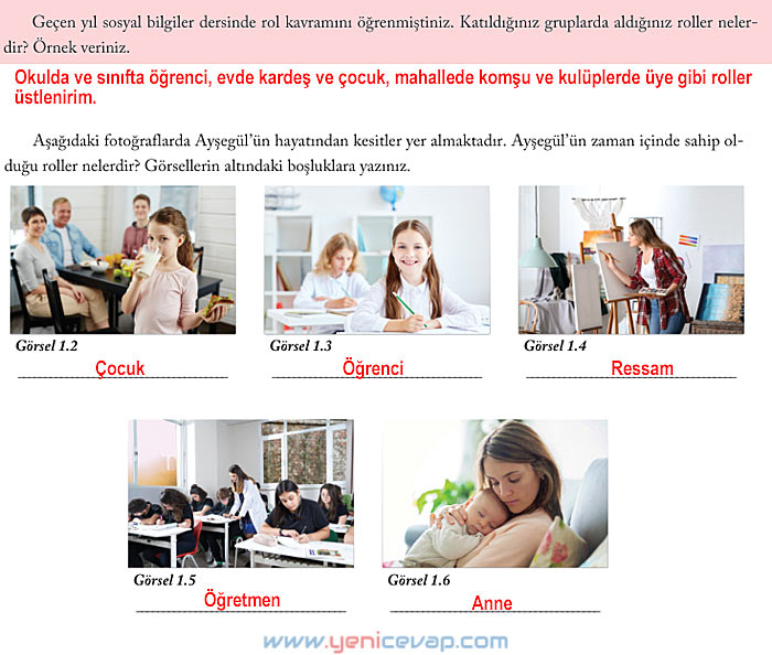 6. Sınıf Sosyal Bilgiler Kitabı Sayfa 12 13 14 15 17 18 19 Cevapları Evos