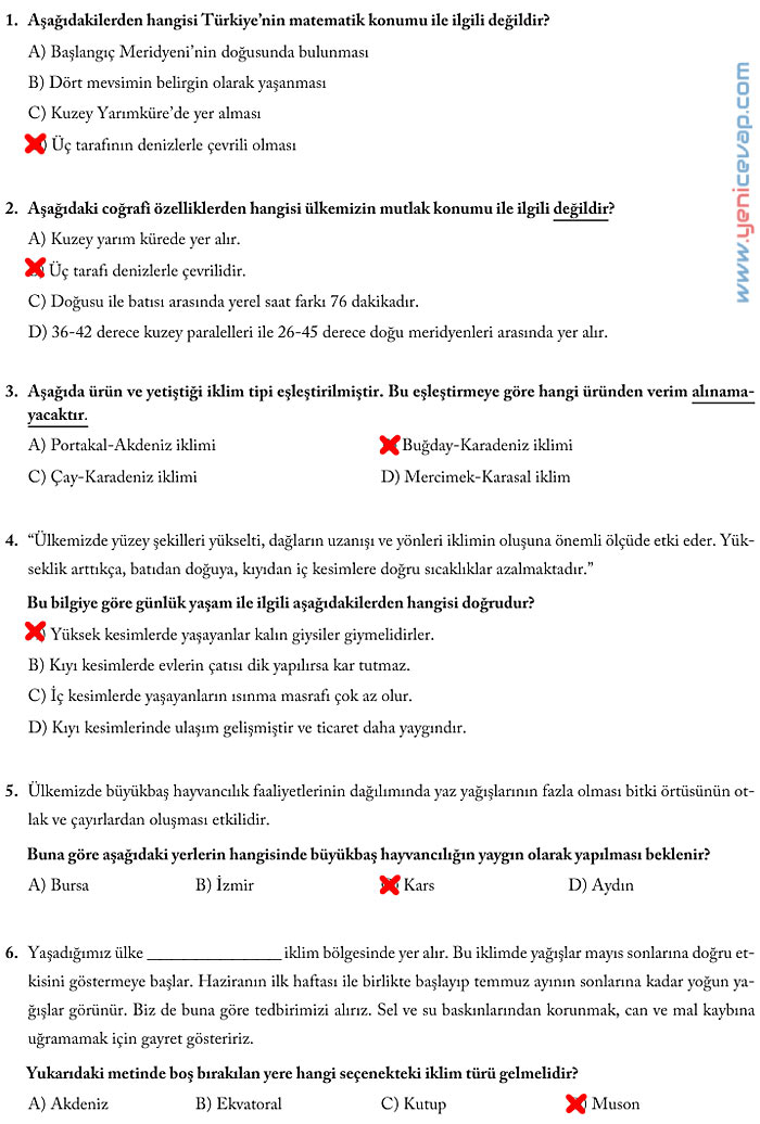 6. Sınıf Sosyal Bilgiler Kitabı Sayfa 122 123 125 126 127 128 129 130 131 Cevapları Evos