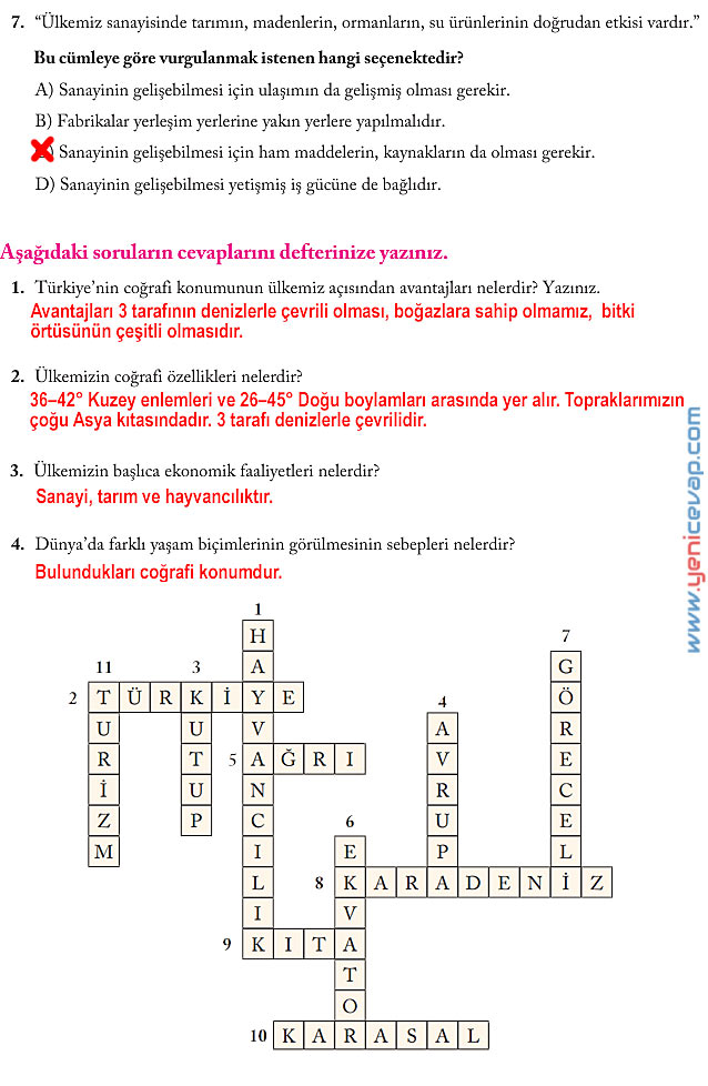 6. Sınıf Sosyal Bilgiler Kitabı Sayfa 122 123 125 126 127 128 129 130 131 Cevapları Evos