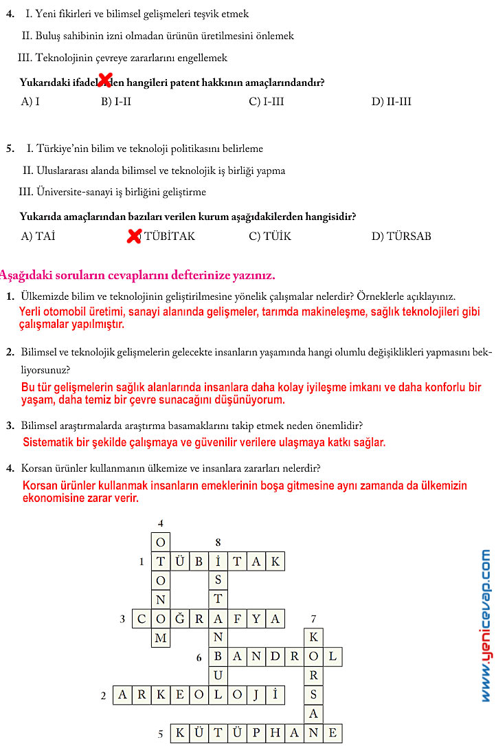 6. Sınıf Sosyal Bilgiler Kitabı Sayfa 162 163 164 165 166 167 Cevapları Evos