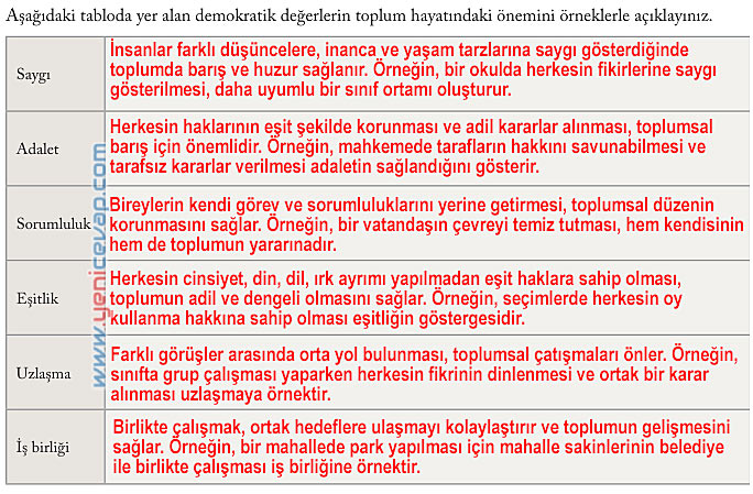 6. Sınıf Sosyal Bilgiler Kitabı Sayfa 220 221 222 223 224 225 226 227 Cevapları Evos