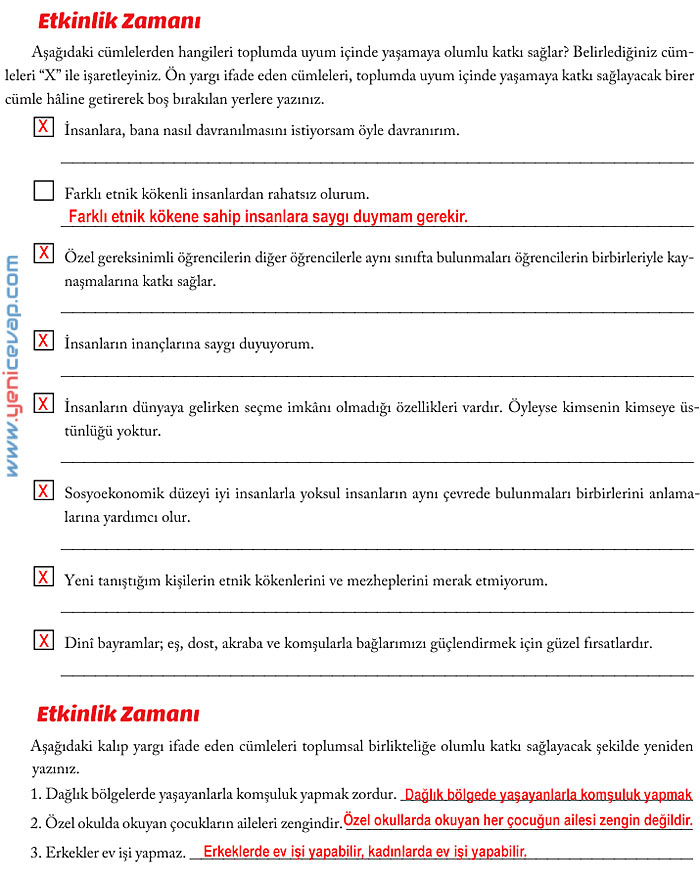 6. Sınıf Sosyal Bilgiler Kitabı Sayfa 20 21 22 23 24 25 26 27 Cevapları Evos