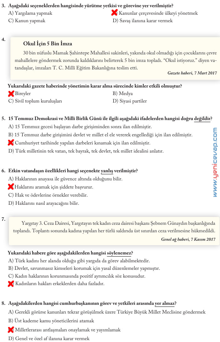 6. Sınıf Sosyal Bilgiler Kitabı Sayfa 239 240 241 244 245 246 247 248 Cevapları Evos