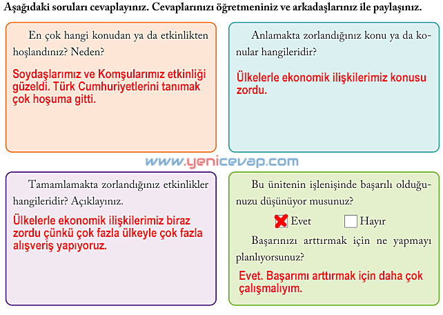 6. Sınıf Sosyal Bilgiler Kitabı Sayfa 273 274 275 276 277 Cevapları Evos