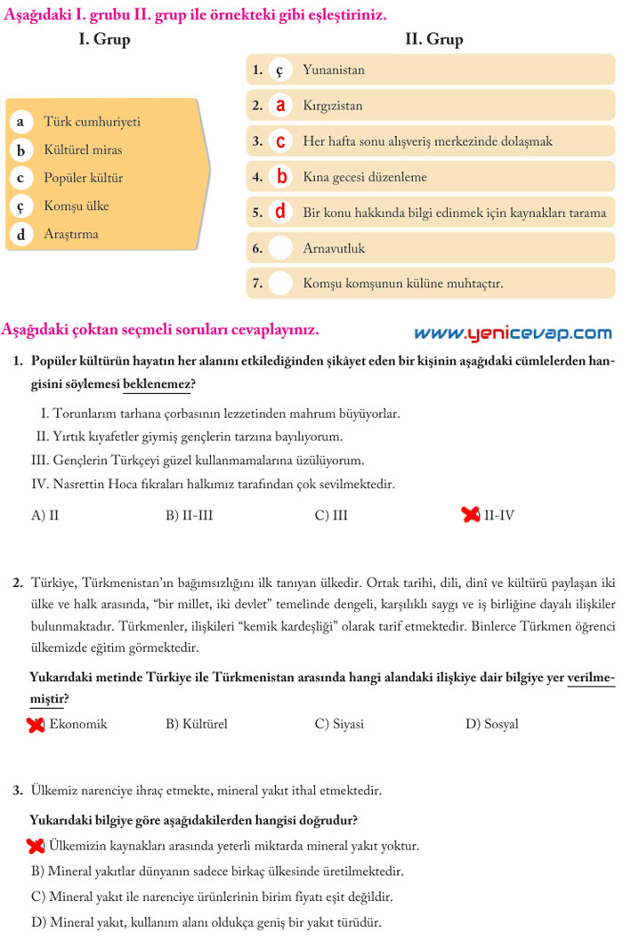 6. Sınıf Sosyal Bilgiler Kitabı Sayfa 273 274 275 276 277 Cevapları Evos