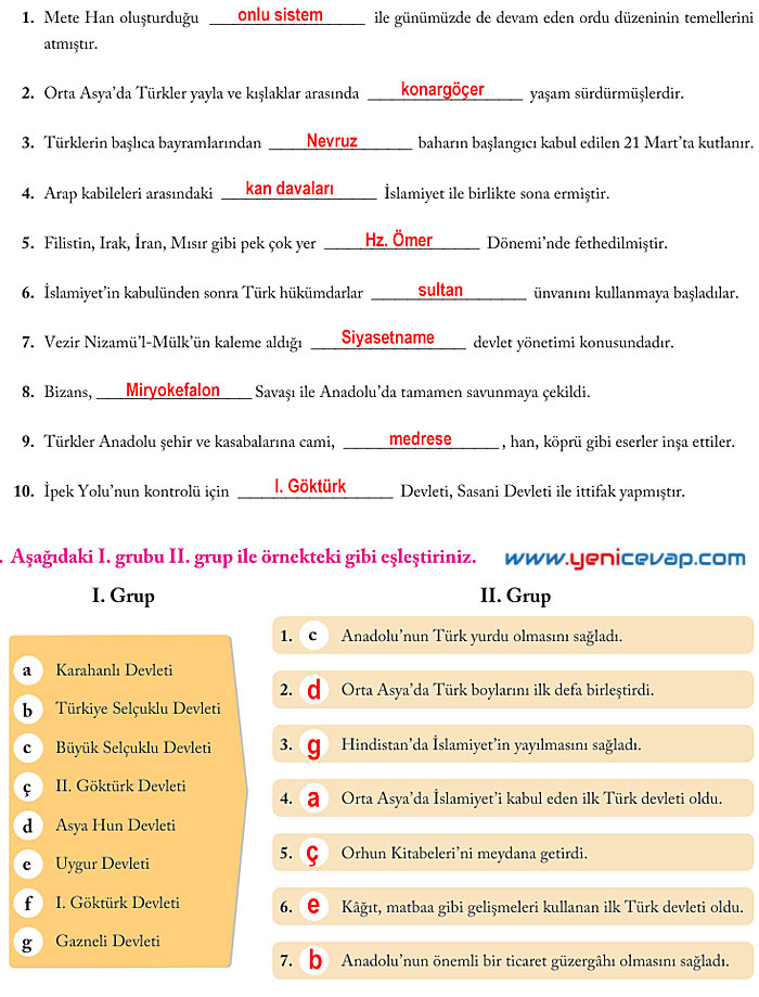 6. Sınıf Sosyal Bilgiler Kitabı Sayfa 88 89 90 91 92 93 Cevapları Evos