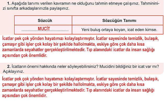 6. Sınıf Türkçe Kitabı Sayfa 132 133 134 136 138 Cevapları Meb