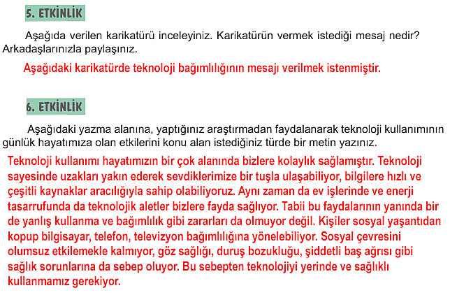 6. Sınıf Türkçe Kitabı Sayfa 139 140 141 142 145 Cevapları Meb