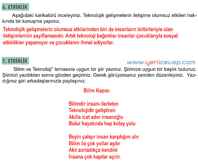 6. Sınıf Türkçe Kitabı Sayfa 158 159 160 162 163 Cevapları Meb