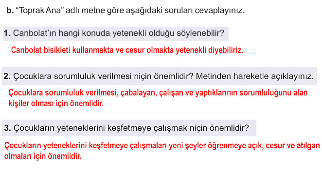 6. Sınıf Türkçe Kitabı Sayfa 164 166 169 171 172 Cevapları Meb