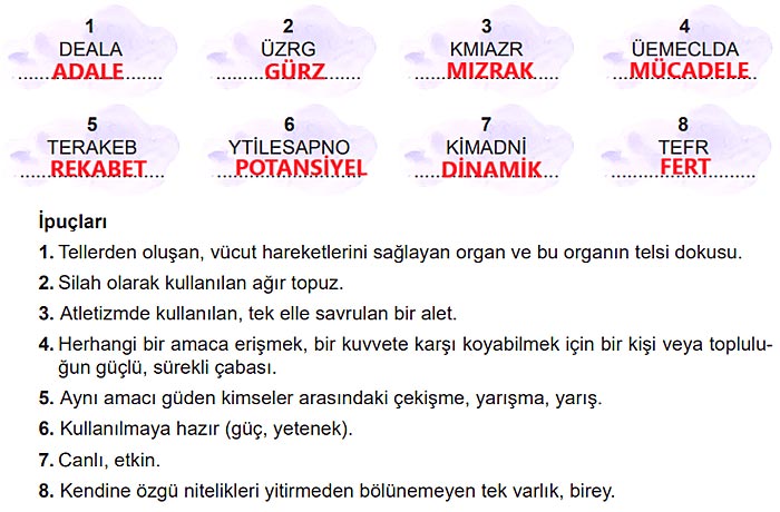 6. Sınıf Türkçe Kitabı Sayfa 196 197 198 200 201 202 Cevapları Meb
