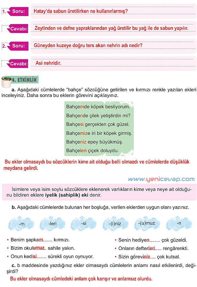 6. Sınıf Türkçe Kitabı Sayfa 20 21 22 23 24 Cevapları Meb