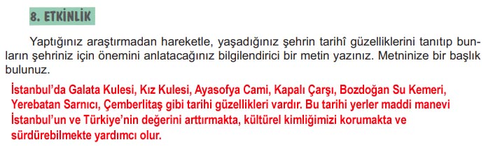 6. Sınıf Türkçe Kitabı Sayfa 244 245 246 249 250 251 Cevapları Meb