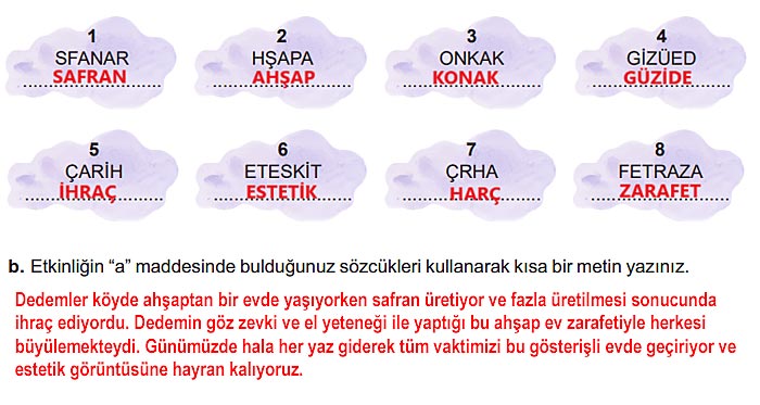 6. Sınıf Türkçe Kitabı Sayfa 244 245 246 249 250 251 Cevapları Meb