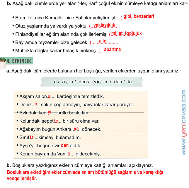 6. Sınıf Türkçe Kitabı Sayfa 31 32 33 34 35 Cevapları Meb