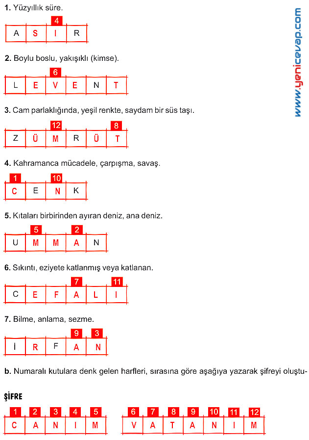 6. Sınıf Türkçe Kitabı Sayfa 43 44 46 47 48 49 Cevapları Meb