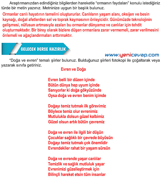 6. Sınıf Türkçe Kitabı Sayfa 90 91 92 93 94 Cevapları Meb