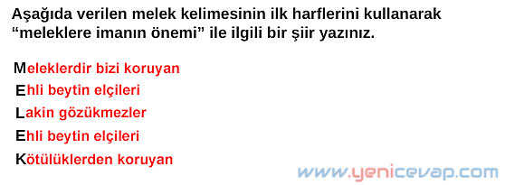 7. Sınıf Din Kültürü Kitabı Sayfa 13 14 15 16 19 20 21 Cevapları Meb