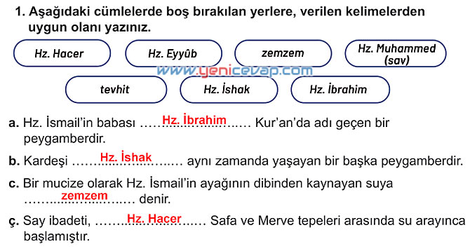 7. Sınıf Din Kültürü Kitabı Sayfa 61 64 65 66 67 Cevapları Meb