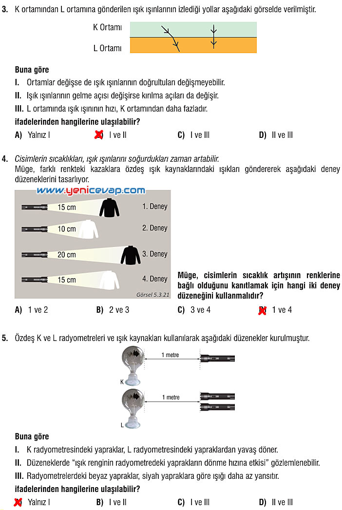 7. Sınıf Fen Bilimleri Kitabı Sayfa 175 176 177 178 180 185 186 Cevapları Meb