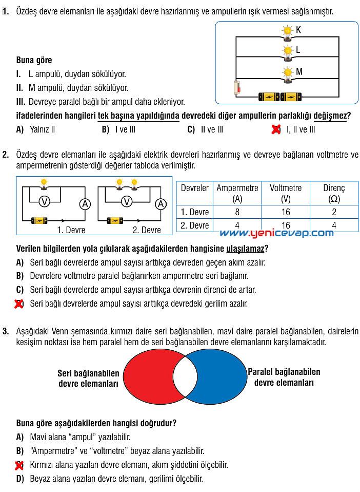 7. Sınıf Fen Bilimleri Kitabı Sayfa 213 214 216 217 218 219 220 Cevapları Meb