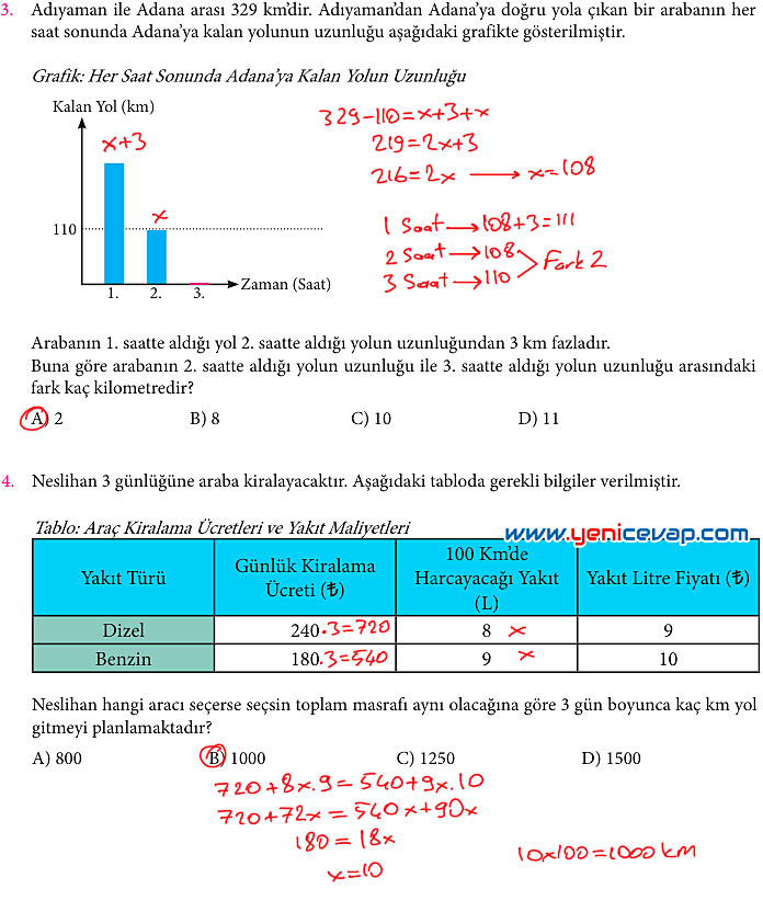 7. Sınıf Matematik Kitabı Sayfa 115 116 117 121 124 125 128 Cevapları Meb