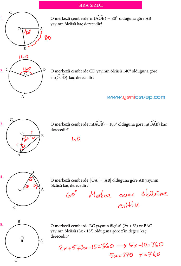 7. Sınıf Matematik Kitabı Sayfa 200 201 202 207 208 209 Cevapları Meb