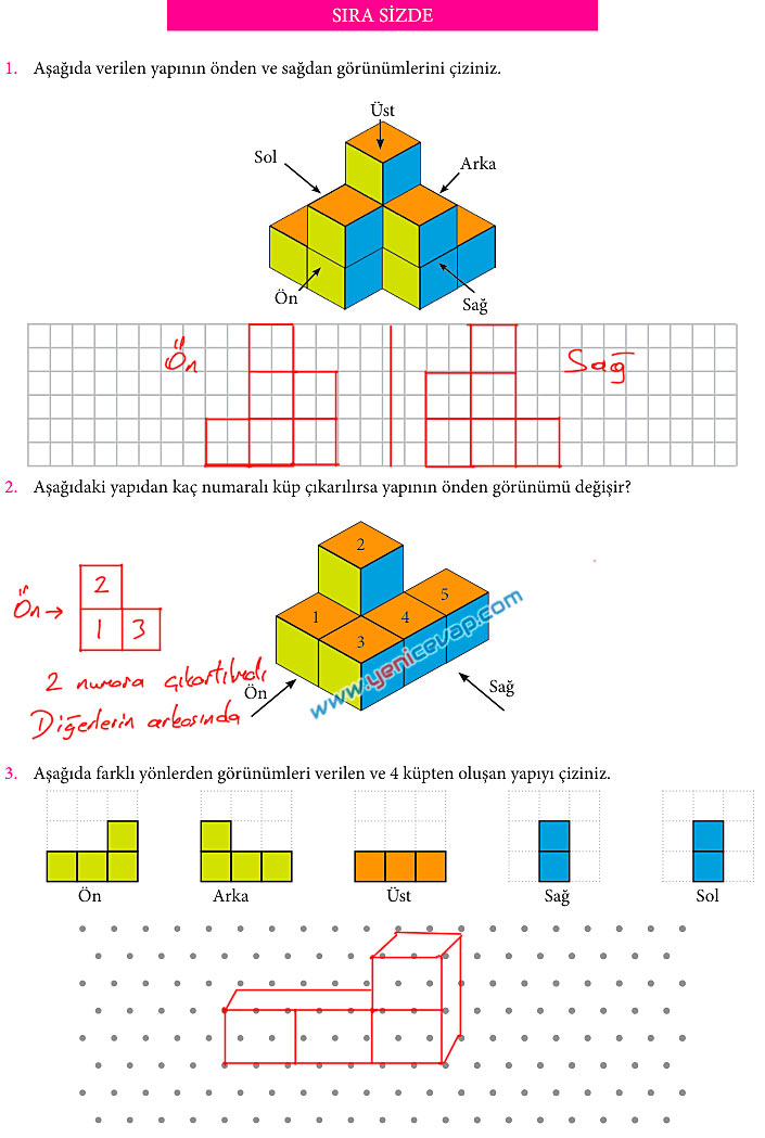 7. Sınıf Matematik Kitabı Sayfa 241 242 251 252 253 260 Cevapları Meb