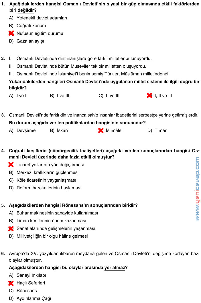 7. Sınıf Sosyal Bilgiler Kitabı Sayfa 104 105 106 107 108 109 112 Cevapları Yıldırım