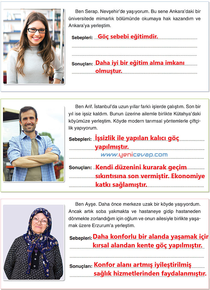 7. Sınıf Sosyal Bilgiler Kitabı Sayfa 136 137 138 139 140 141 Cevapları Yıldırım