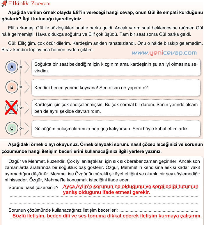 7. Sınıf Sosyal Bilgiler Kitabı Sayfa 20 21 22 23 24 25 26 28 Cevapları Yıldırım