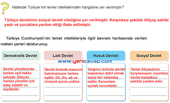 7. Sınıf Sosyal Bilgiler Kitabı Sayfa 227 230 231 232 233 234 235 236 Cevapları Yıldırım