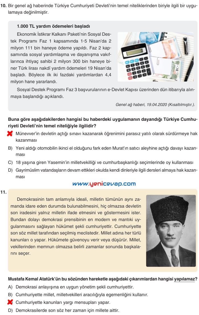 7. Sınıf Sosyal Bilgiler Kitabı Sayfa 243 246 247 248 249 250 253 Cevapları Yıldırım