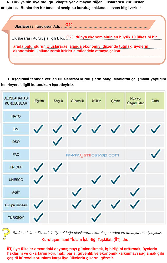 7. Sınıf Sosyal Bilgiler Kitabı Sayfa 243 246 247 248 249 250 253 Cevapları Yıldırım