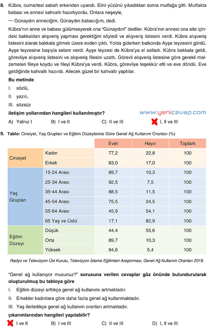 7. Sınıf Sosyal Bilgiler Kitabı Sayfa 40 41 42 43 46 47 48 49 50 Cevapları Yıldırım