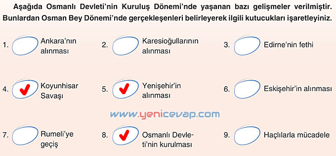 7. Sınıf Sosyal Bilgiler Kitabı Sayfa 51 52 53 54 55 56 57 58 59 Cevapları Yıldırım
