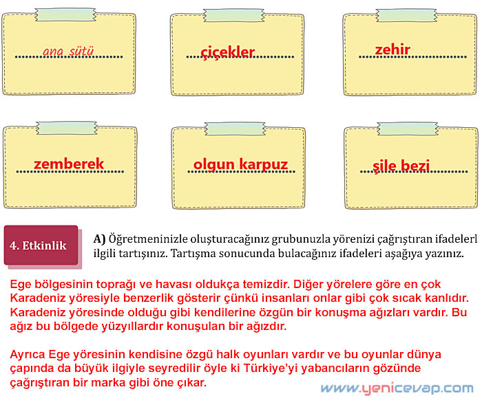 7. Sınıf Türkçe Kitabı Sayfa 136 137 140 141 144 147 148 149 150 Cevapları Meb