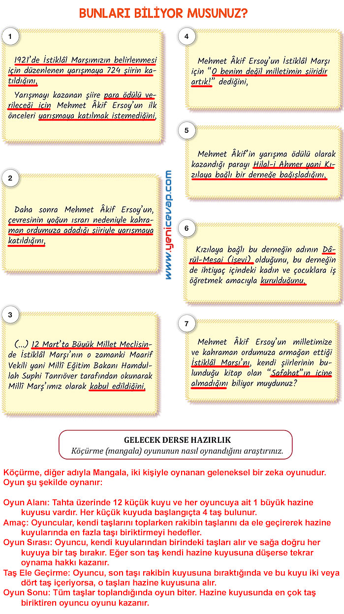 7. Sınıf Türkçe Kitabı Sayfa 151 152 154 155 156 157 158 160 Cevapları Meb