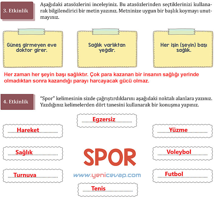 7. Sınıf Türkçe Kitabı Sayfa 204 206 208 209 210 211 212 214 215 216 217 Cevapları Meb