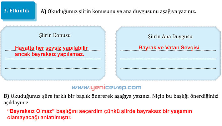 7. Sınıf Türkçe Kitabı Sayfa 48 50 51 52 53 54 56 57 58 Cevapları Meb