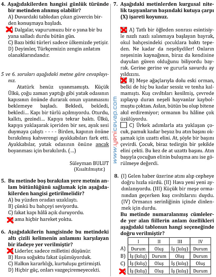 7. Sınıf Türkçe Kitabı Sayfa 68 69 70 71 74 75 78 80 Cevapları Meb