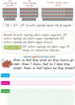 2. Sınıf Matematik Ders Kitabı Sayfa 101 103 104 105 Cevapları Meb