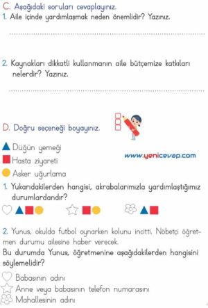 2. Sınıf Hayat Bilgisi Kitabı Sayfa 101 102 110 111 Cevapları Meb