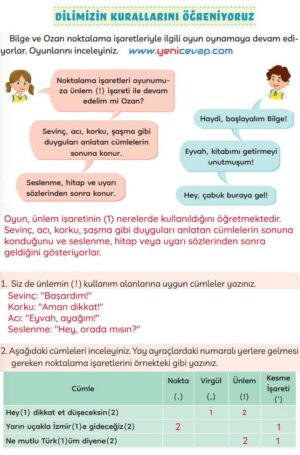 3. Sınıf Türkçe Kitabı Sayfa 103 104 105 Cevapları Meb